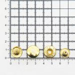 Кнопка Альфа (S-образная) ⌀15.0 мм, ≈72 шт, СТАЛЬ, золото, NEW STAR