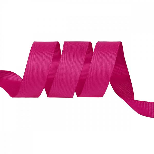 Лента репсовая (в рубчик) 25.0 мм / 22.8±1 метра, 187 фуксия, Magic4Hobby