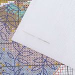 Набор для вышивания нитками Овен, Ёлочная игрушка. Зелёный шар 7,3х9см