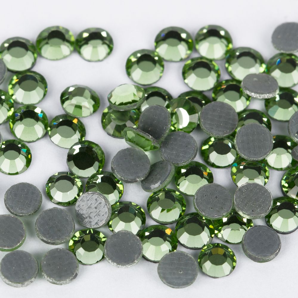 Стразы клеевые стекло 2.7 мм, 360 шт, SS10 №11 салатовый (Peridot), Zlatka ZRTG-1072