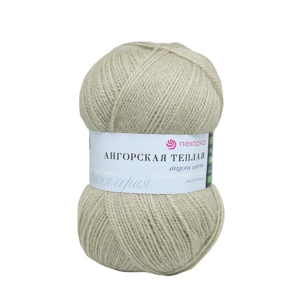 Пряжа Пехорка Ангорская теплая / уп.5 мот. по 100 г, 480м, 43 Суровый лен