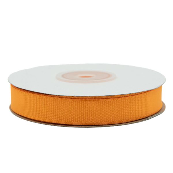 Лента репсовая (в рубчик) 12.0 мм, 042 оранжевый, уп.18,28 м