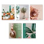 Тетрадь ученическая общая, A5+ 96 л. на скобе 60 г/м², белизна 100%, 5 шт, клетка в термоусадочной пленке, 000767 Атмосферная, Светоч 96ТЕТк-001