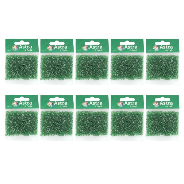 Бисер Astra&Craft 6/0 (4.1 мм), 150 г (10х15 г), цв. 27 зеленый