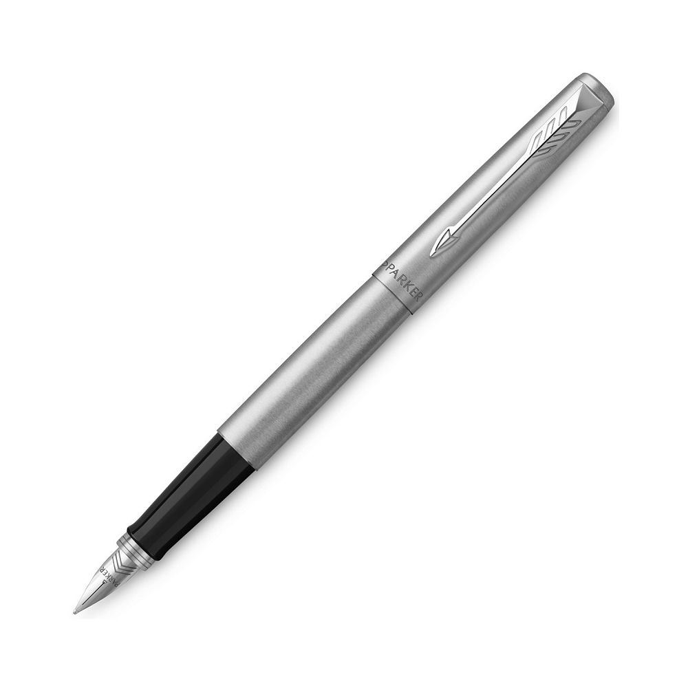 Ручка перьевая Parker Jotter Stainless STeel CT, корпус из нержавеющей стали, синие чернила 2030946