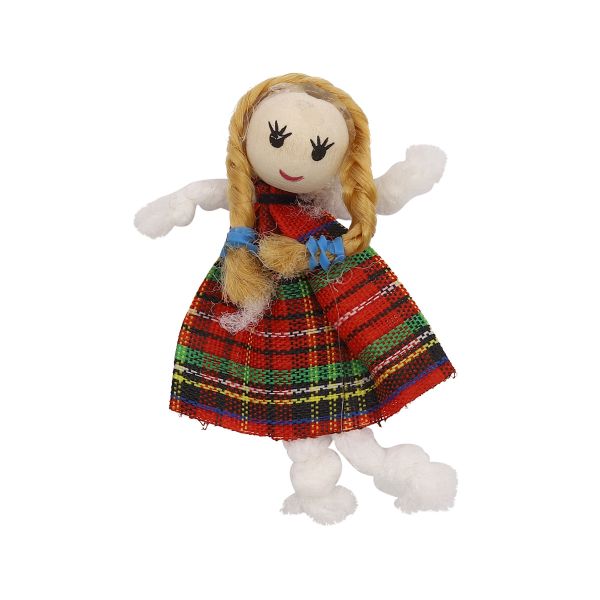 Фигурка декоративная куколка 7см (красный), 5 шт, S090485