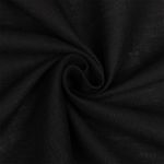 Льняная ткань 190 г/м², 140 см, в нарезке, цв. 16 черный, 10 метров /TOS/