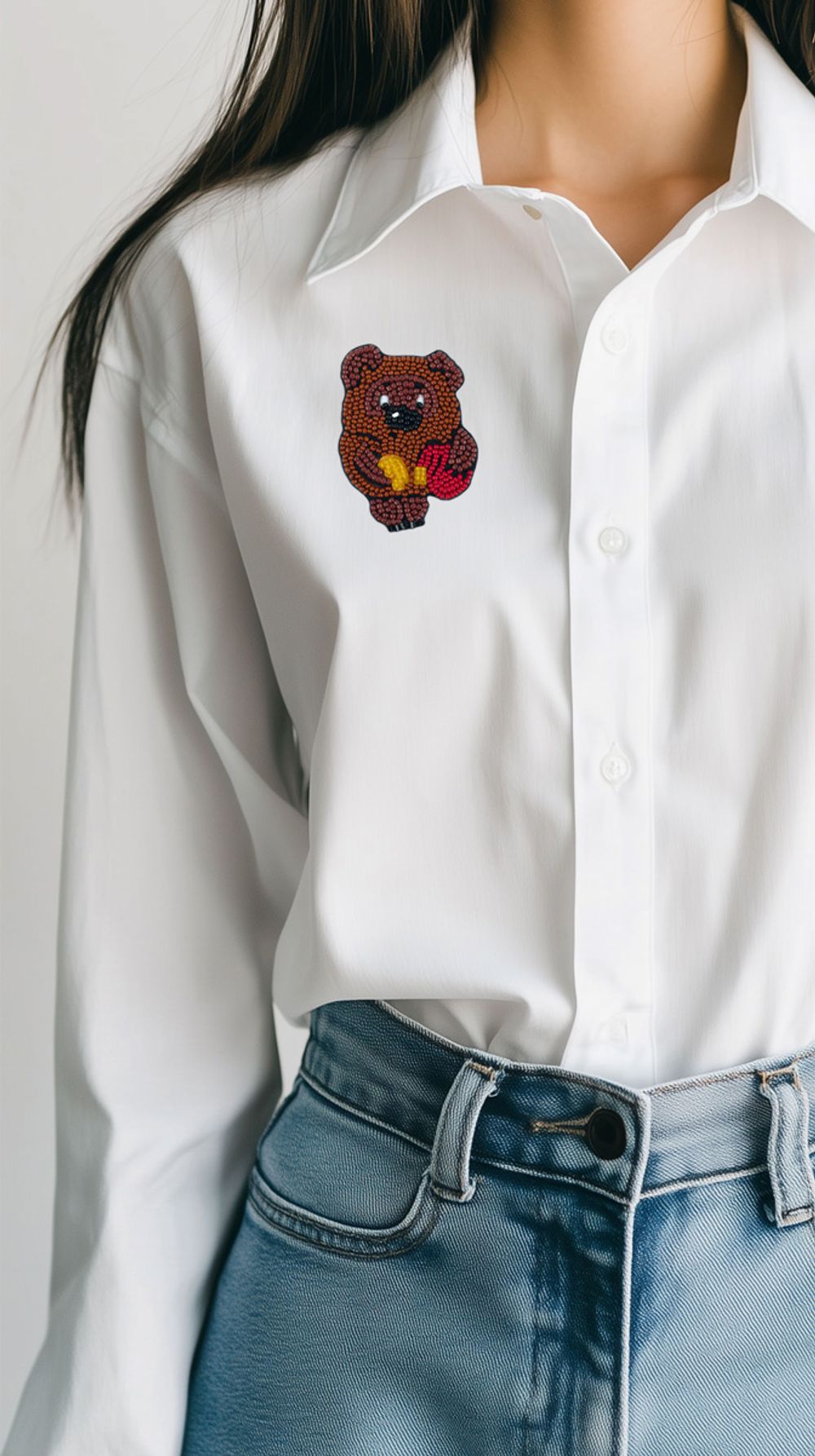 Набор для вышивания бисером Klart CMF-10-048, Брошь. Винни Пух, 5х7 см