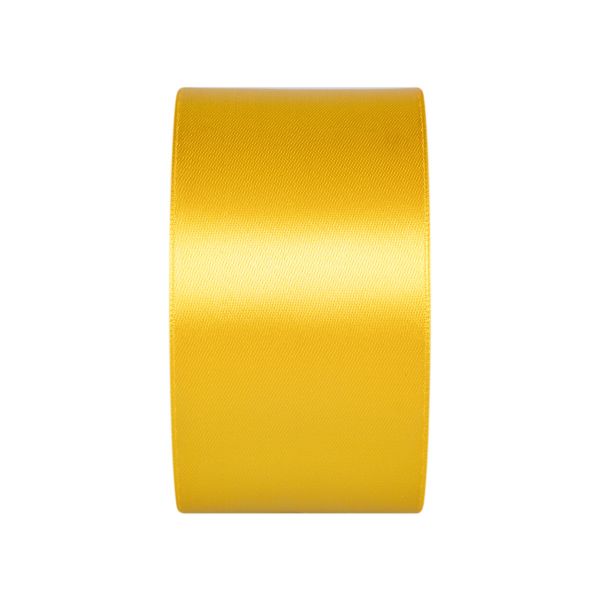 Лента атласная 1-сторонняя 50.0 мм / 33±2 метра, 128 желтый, Gamma
