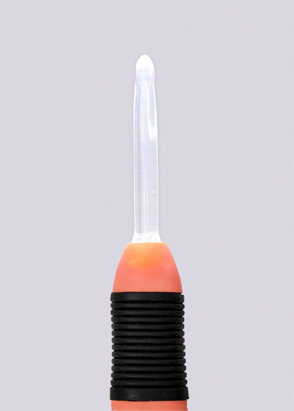 Крючок для вязания с подсветкой пластик ⌀6.0 мм, 15.6 см, оранжевый, Gamma CH-LD