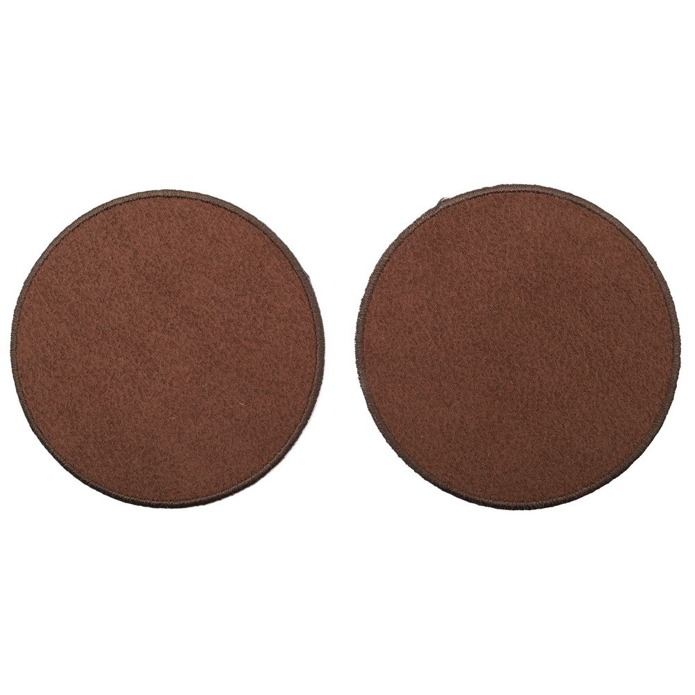 Термоаппликация Круг d-8,5см, уп. 2 шт, цв.коричневый