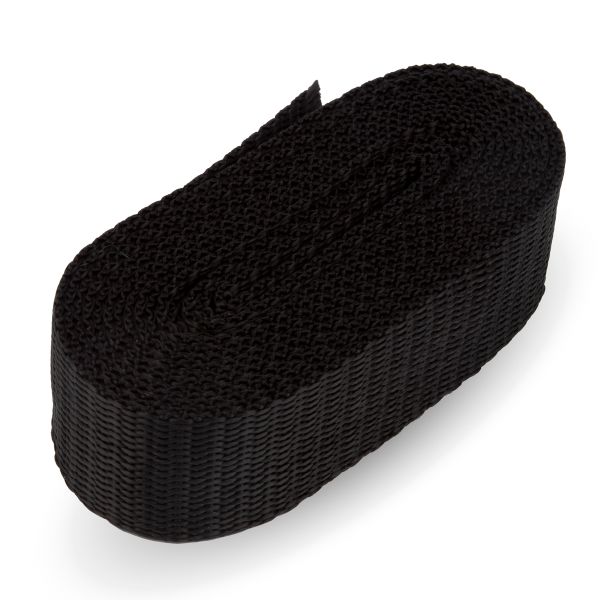 Стропа (ременная лента) 30 мм / 5х2.5 метра, фасовка, черный, 3713 (3075_3590)