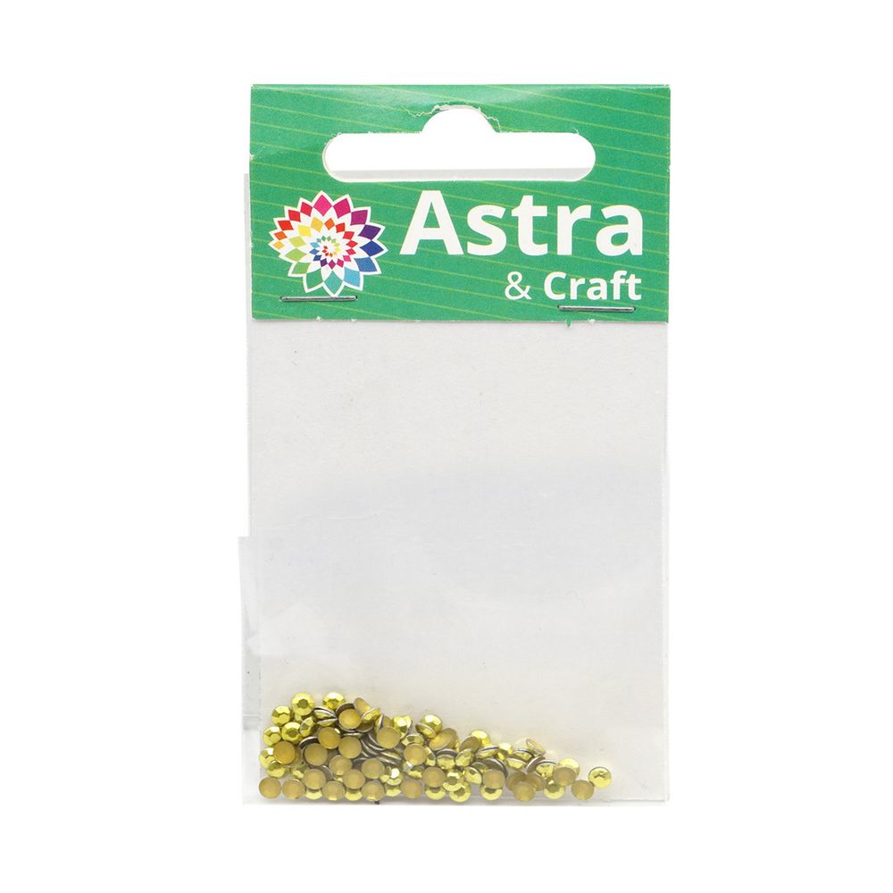 Стразы термоклеевые, 3 мм, ss12, 150 шт/упак (111 желтый)