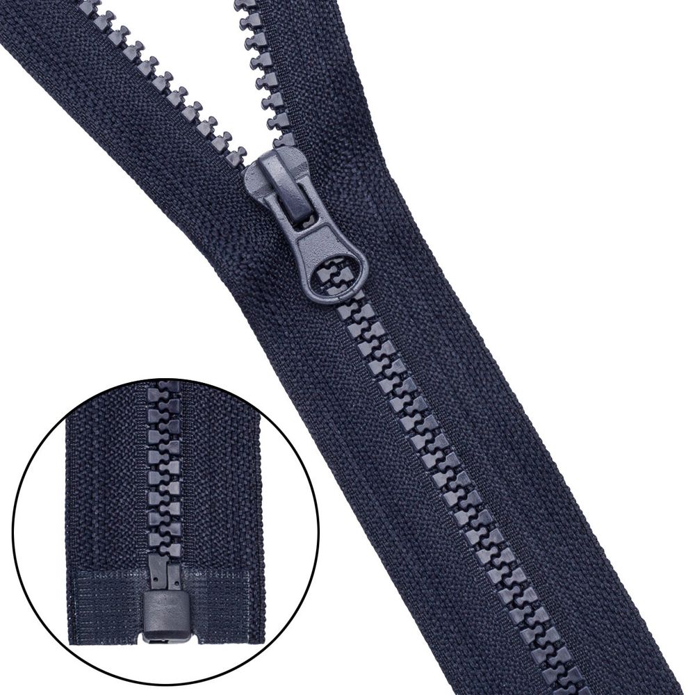 Молния трактор Т5 (5 мм) 1 зам., разъем., 45 см, 233 т.синий, 10 шт