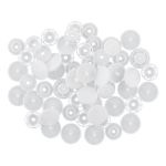 Кнопка рубашечная установочная пластик ⌀15 мм, 500 шт, 001 белый, Micron POM-15/500