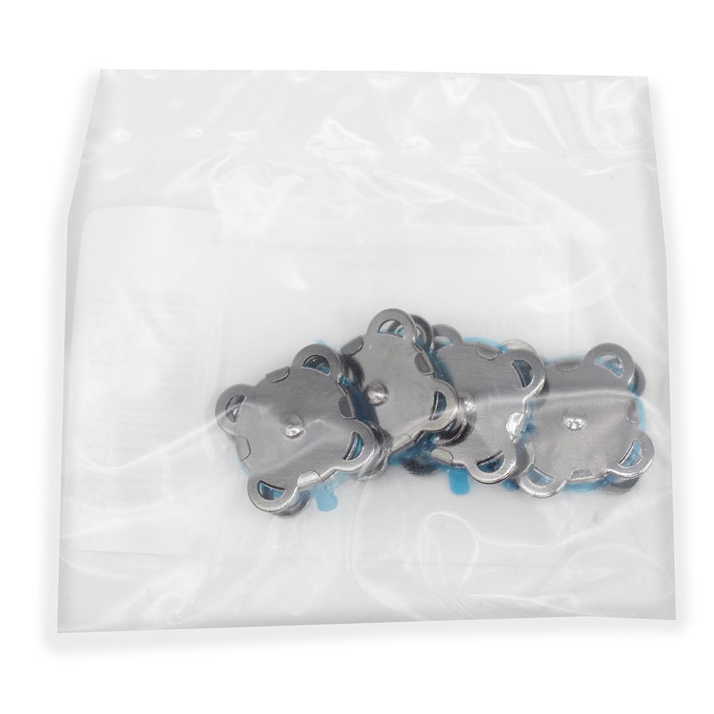 Кнопка магнитная металл пришивная ⌀15.0 мм, чер/никель, 4 шт, BIG