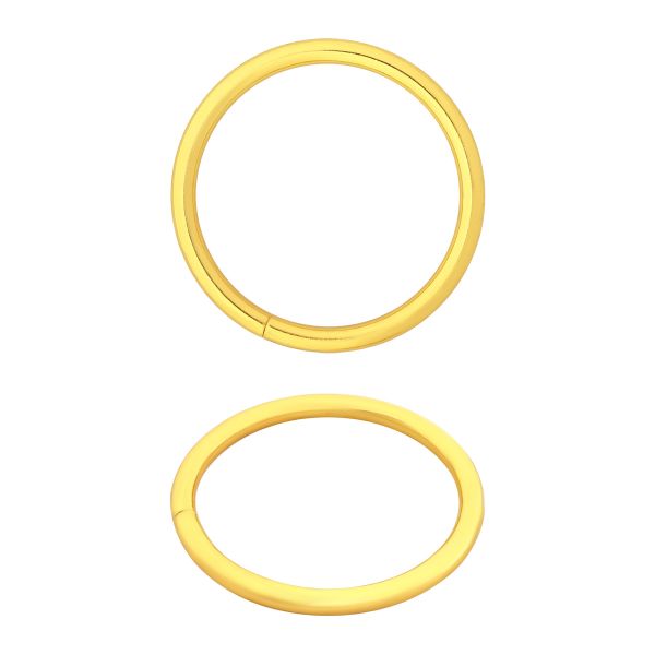 Кольцо разъемное металл in ⌀40 мм (44 мм внешн.), яркое золото, 100 шт