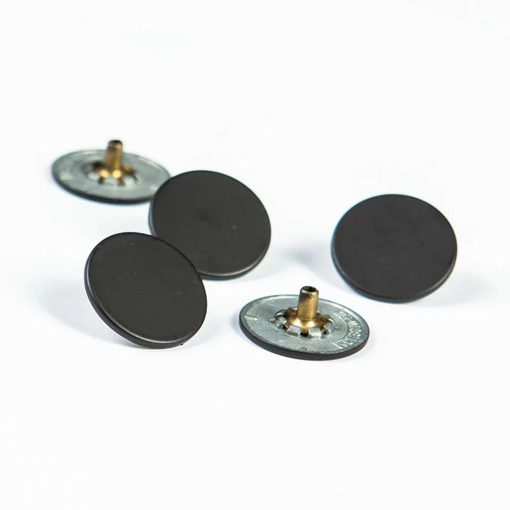 Часть кнопки Альфа (S-образная) ⌀20 мм (A-часть), 5/20, цв.черный мат. BRASS (А), 20 шт