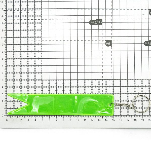 Брелок Флажок двусторонний 15х3 см, белый+зеленый