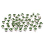 Хрустальные стразы в цапах/серебро, 4мм, 50 шт/упак, Astra&Craft (06 св.зеленый), 4AR159/166