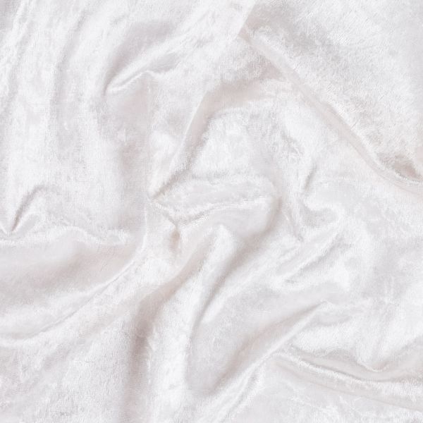Плюш (ткань) 00 Peppy PCVL, 250±5 г/м², 150±2 см / 5 метров, винтажный, 01 белый