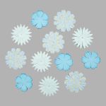 Лепестки бумажные d 6 см/6 см/4,5 см, упак. 12 шт, Астра, голубой