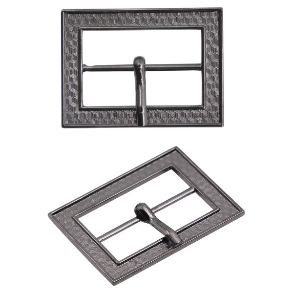 Пряжка ременная металл 30 мм, прямоугольная, 2 шт, олово (чер.никель), MT-1851