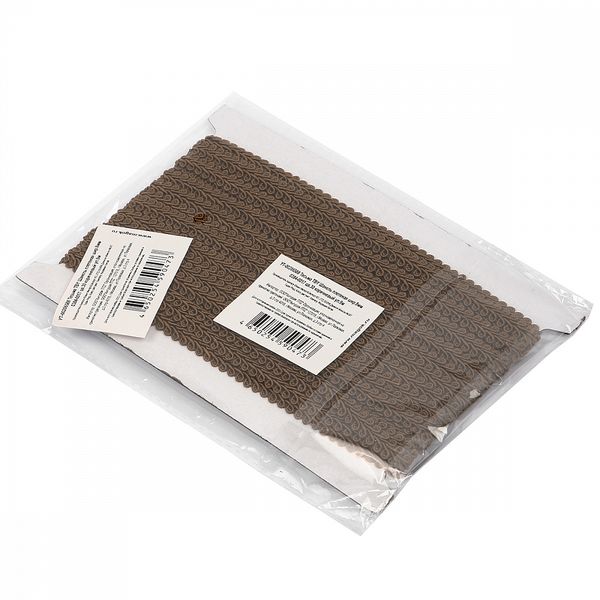 Тесьма Шанель плетеная 8 мм, 0384-0017 цв.30 коричневый уп.9м