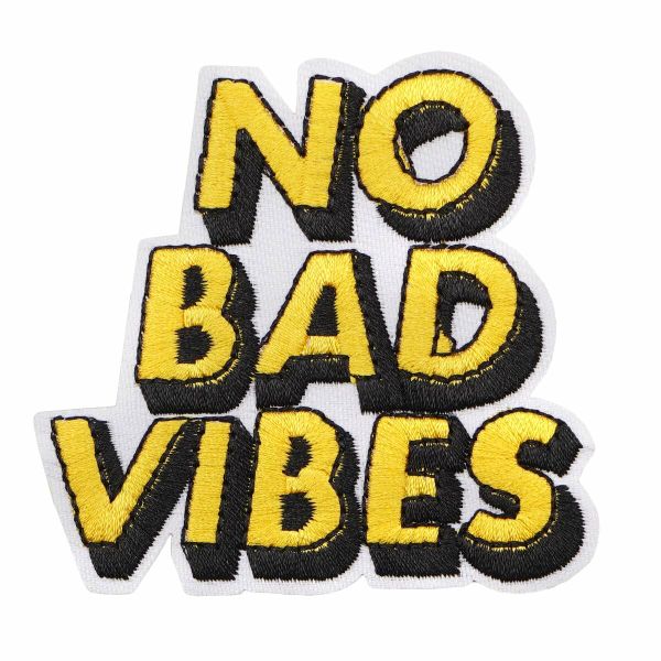 Термоаппликация No Bad vibes 6,3х6,7см, Hobby&Pro