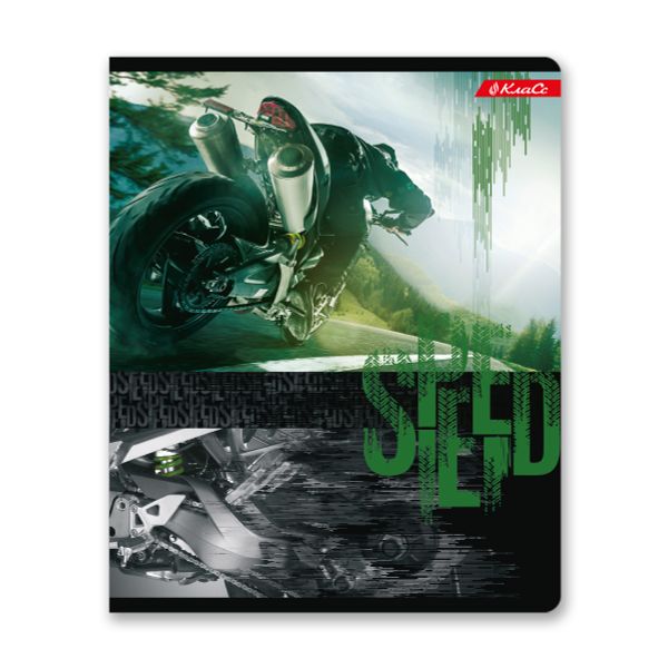 Тетрадь ученическая общая, выборочный лак, A5+ 48 л. на скобе, белизна 100%, 10 шт, клетка, 000325 Скорость, Светоч 48ТСК5_4_3_1