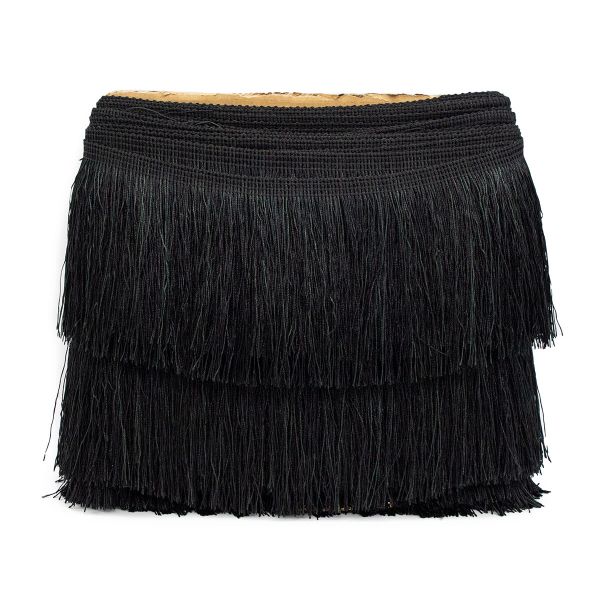 Бахрома отделочная широкая 120.0 мм / 25 метров, 580 черный