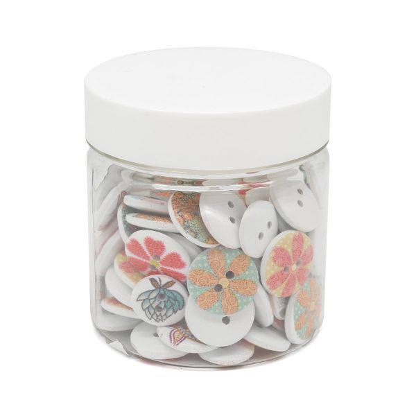 Украшения декоративные пуговицы деревянные Цветочки-лепесточки №5, 15-18 мм, 100 шт