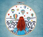 Набор для вышивания нитками Panna Живая картина JK-2348, Увидеть Каппадокию, 15.5х15.5 см