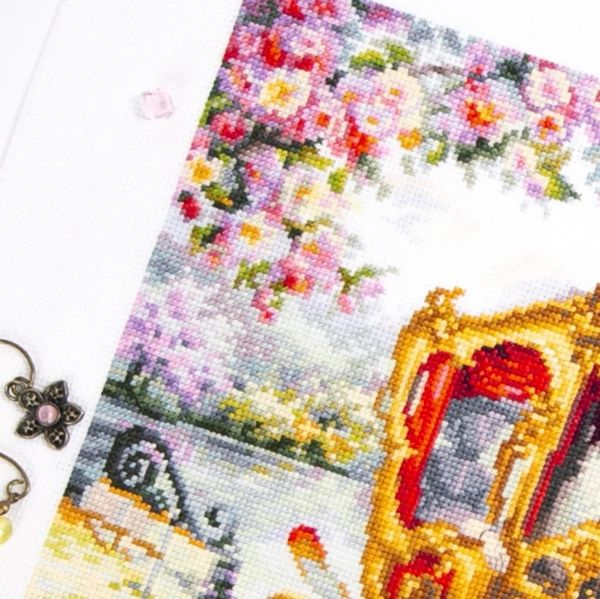 Набор для вышивания нитками Чудесная игла Premium, Тайное свидание 47х27 см