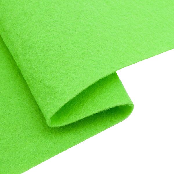 Фетр листовой мягкий 1.2 мм, 20х30 см, 100% п/э, 2 шт, цв. салатовый, 23229