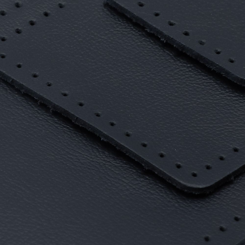 Набор заплаток пришив. из кожи, прямоуг-к 4х6,4см, 6х9,6см, 8х12,7см, с перфорацией, 3 шт (05 темно-синий), 9403