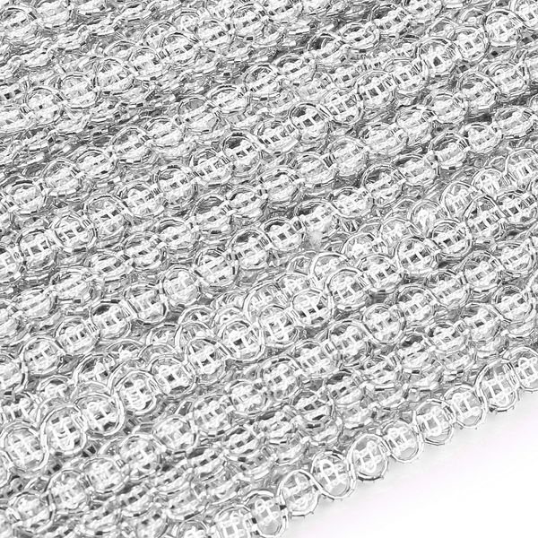 Тесьма отделочная 5 мм, 919 цв.серебро уп.45.7м