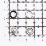 Кнопка рубашечная (джерси) открытая ⌀9.5 мм, ≈144 шт, МЕТАЛЛ, эмаль, 323 черный глянцевый, NEW STAR
