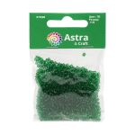 Бисер Astra&Craft 11/0 (2.1 мм), 200 г (10х20 г), цв. 7B зеленый/прозрачный