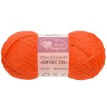 Пряжа Люблю вязать Фитнес 200 / уп.6 мот. по 50 г, 200 м, 155 красный