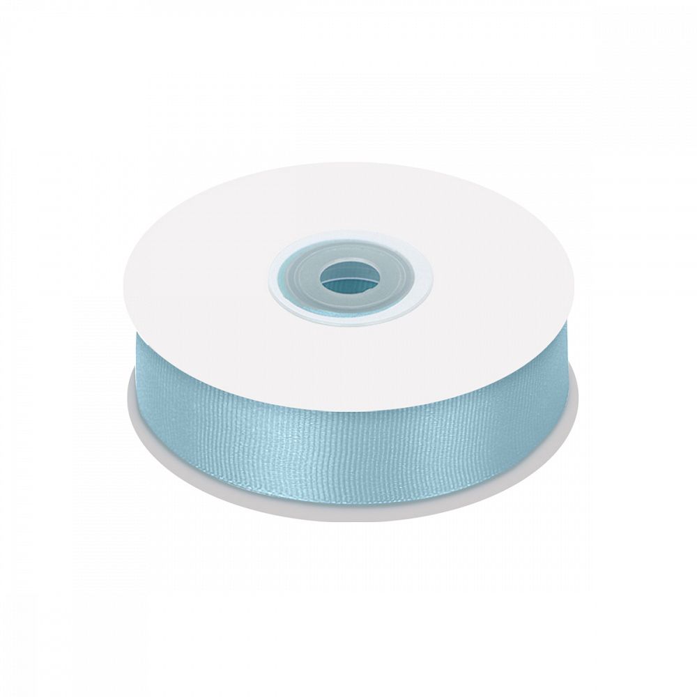 Лента репсовая (в рубчик) 25.0 мм цв. F187 голубой уп.22.86м (±1м)