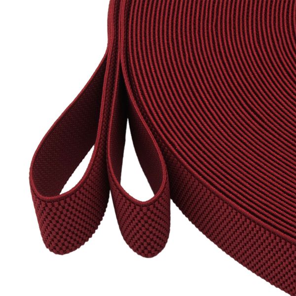 Резинка для подтяжек (помочная) 40.0 мм / 40 метров, 25.2 г/м, 520 темно-красный, 6123-9344