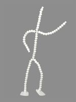 Скелет для кукол и игрушек 45 см, со ступнями ног 10 звеньев - 11 см, ноги 12 звеньев - 13 см