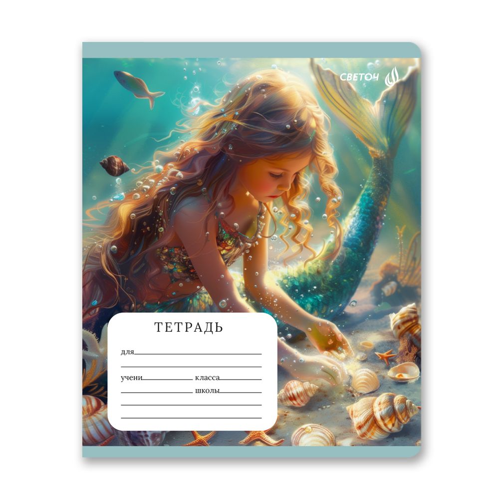 Тетрадь ученическая школьная, выборочные блёстки, A5+ 24 л. на скобе 65 г/м², белизна 100 %, 15 шт, клетка, 01131 Красота природы, Светоч Т84