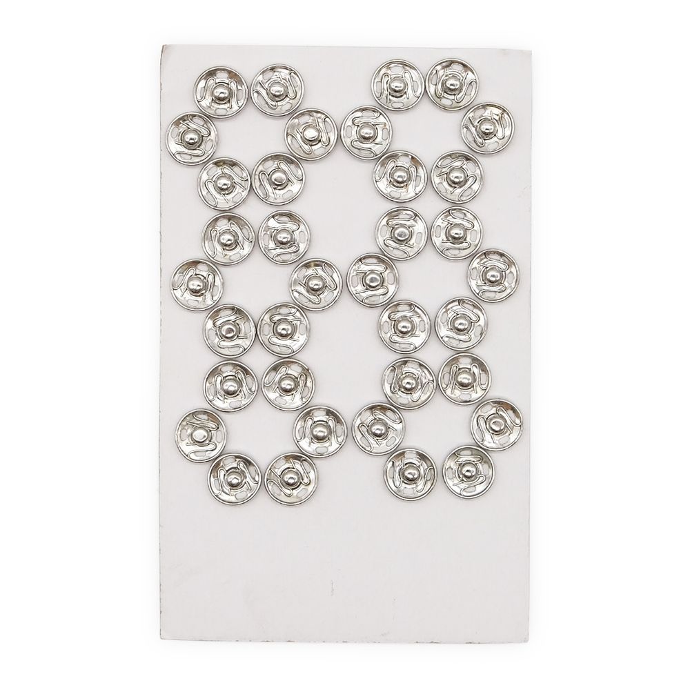 Кнопка пришивная металл ⌀12.0 мм, никель, 36 шт