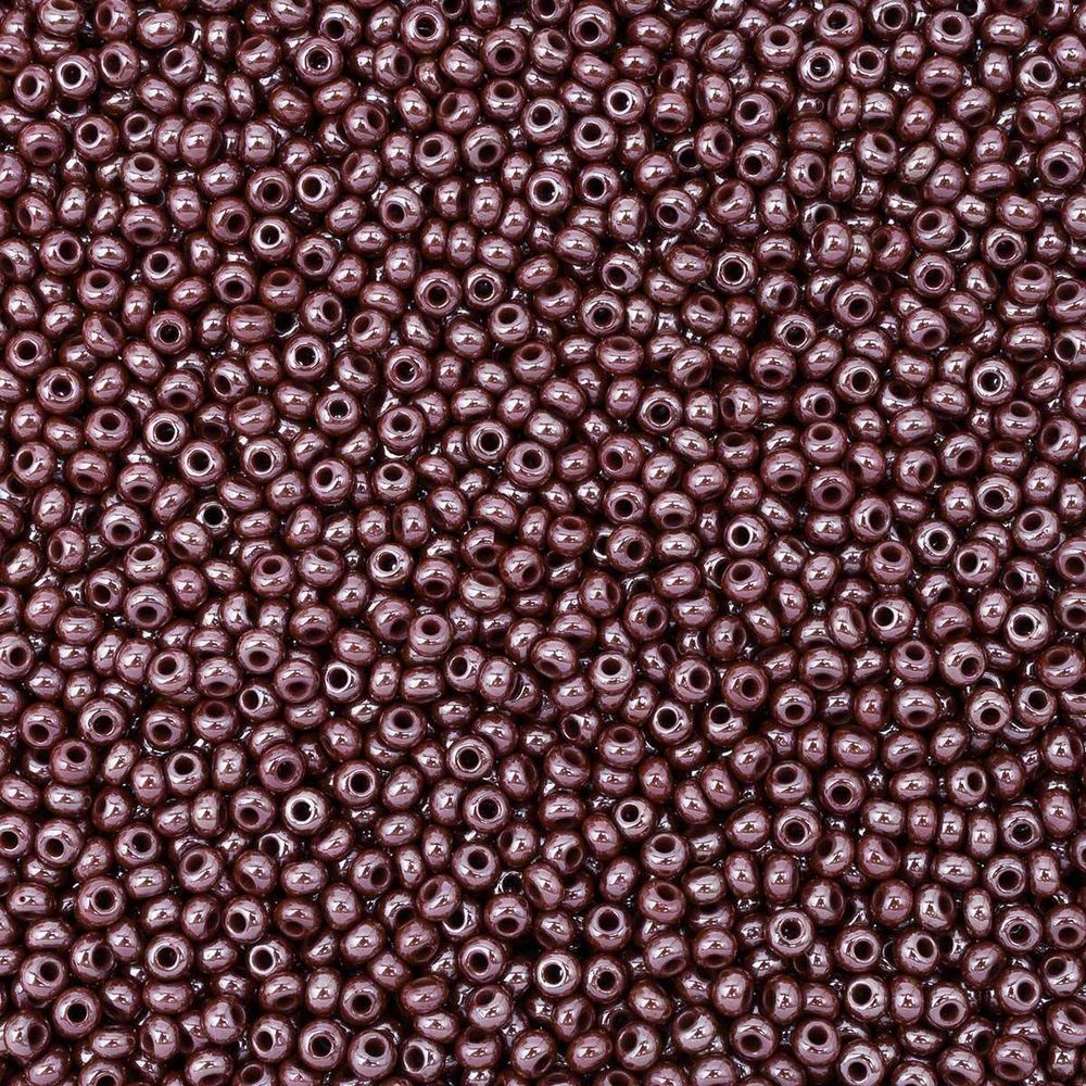 Бисер Preciosa непрозрачный с жемчужным покрытием 10/0 (2.3 мм), круг.отв., 50г, (18600)