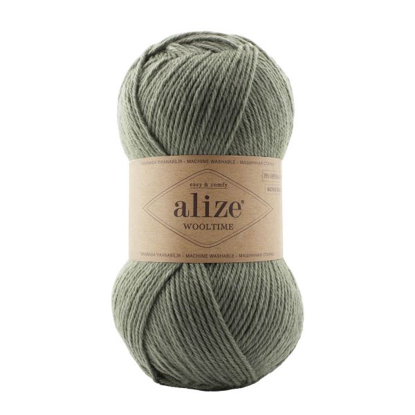 Пряжа Alize (Ализе) Wooltime / уп.5 мот. по 100 г, 200 м, 274 артишок