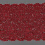 Кружево эластичное (стрейч) 205 мм, TBY.YSTL00839, 04 бордовый, 25м, Kruzhevo