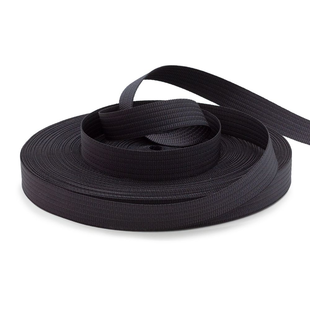 Стропа (ременная лента) 25 мм / 50 метров, 005-2 черный /TOS/