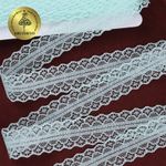 Кружево отделочное в стиле "трикотаж" 30 мм, диз. 277, цв.08 мята, уп. 27,4 м